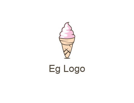ice cream swirl in cone