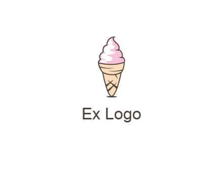 ice cream swirl in cone