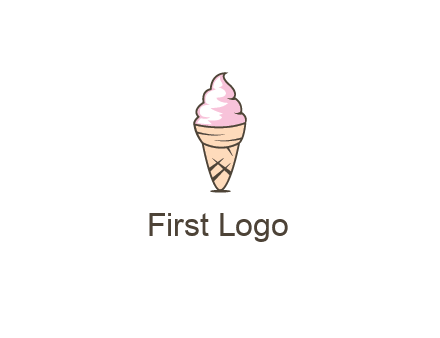 ice cream swirl in cone
