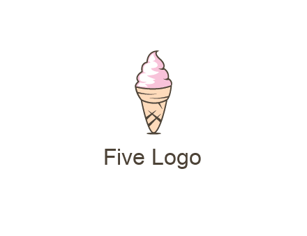 ice cream swirl in cone