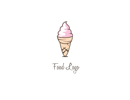 ice cream swirl in cone