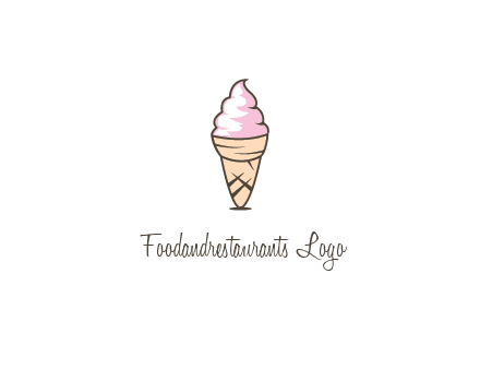 ice cream swirl in cone