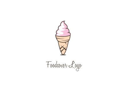 ice cream swirl in cone