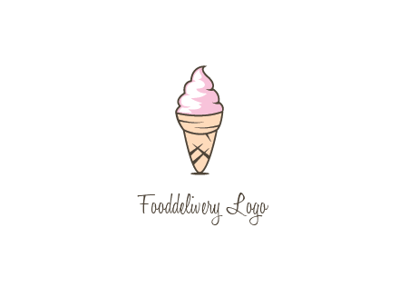 ice cream swirl in cone