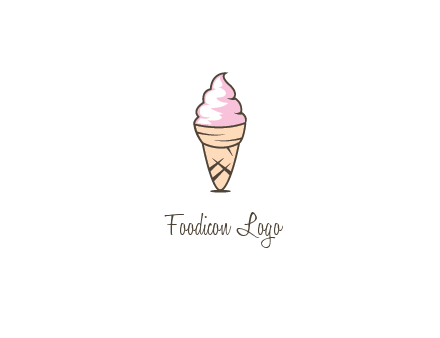 ice cream swirl in cone