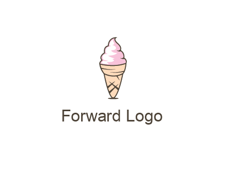 ice cream swirl in cone