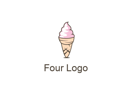 ice cream swirl in cone