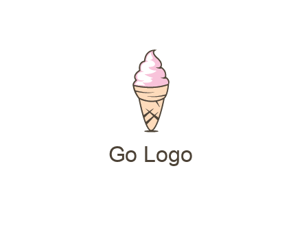 ice cream swirl in cone