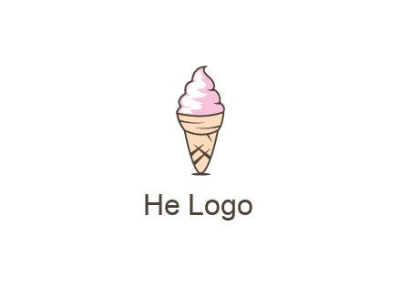 ice cream swirl in cone