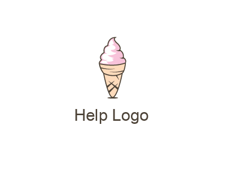 ice cream swirl in cone
