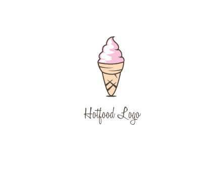 ice cream swirl in cone
