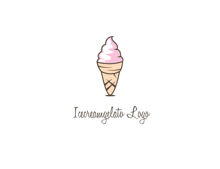 ice cream swirl in cone