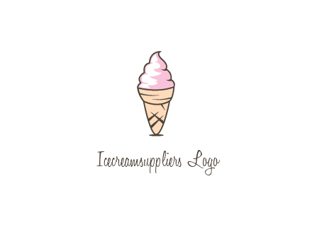 ice cream swirl in cone