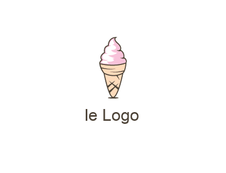 ice cream swirl in cone