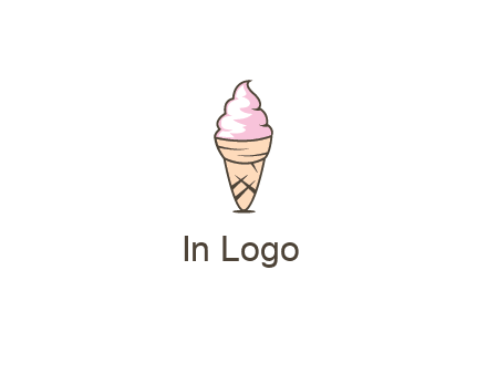 ice cream swirl in cone