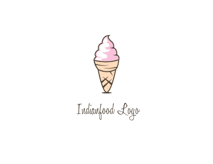ice cream swirl in cone