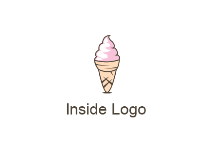 ice cream swirl in cone