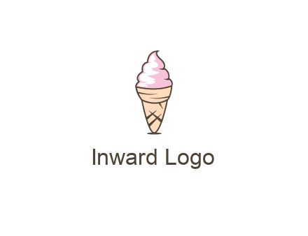 ice cream swirl in cone