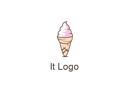 ice cream swirl in cone