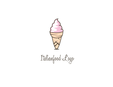 ice cream swirl in cone