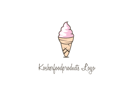 ice cream swirl in cone