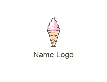 ice cream swirl in cone