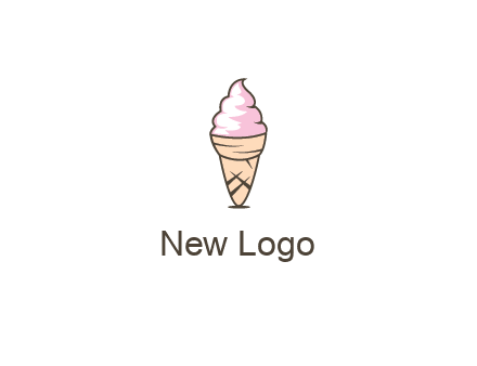ice cream swirl in cone