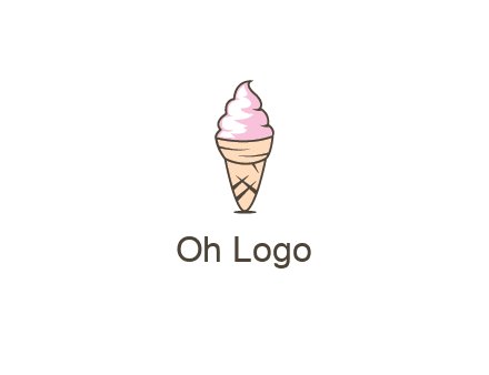 ice cream swirl in cone