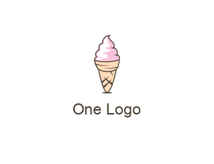 ice cream swirl in cone