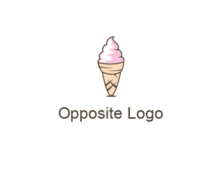 ice cream swirl in cone