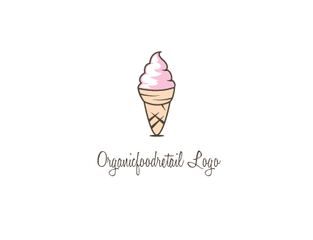 ice cream swirl in cone