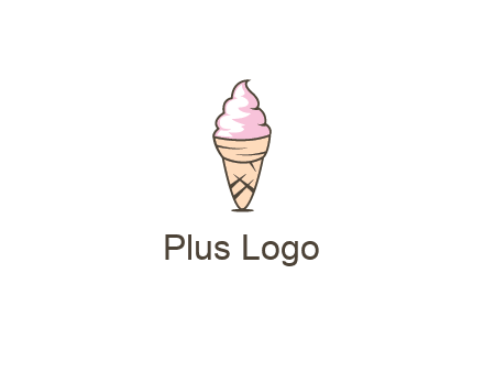 ice cream swirl in cone