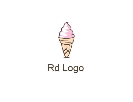 ice cream swirl in cone