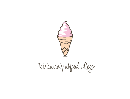 ice cream swirl in cone