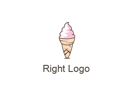 ice cream swirl in cone
