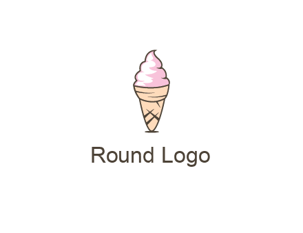 ice cream swirl in cone