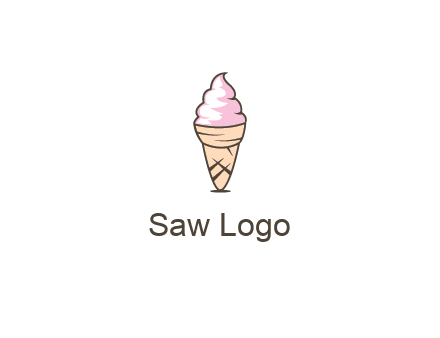 ice cream swirl in cone