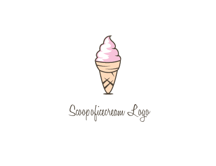 ice cream swirl in cone