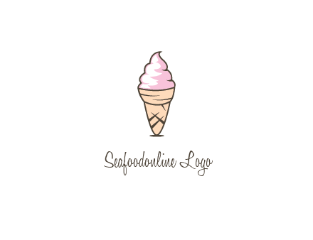 ice cream swirl in cone