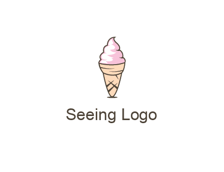 ice cream swirl in cone