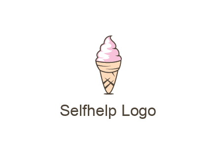ice cream swirl in cone