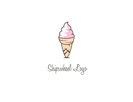 ice cream swirl in cone
