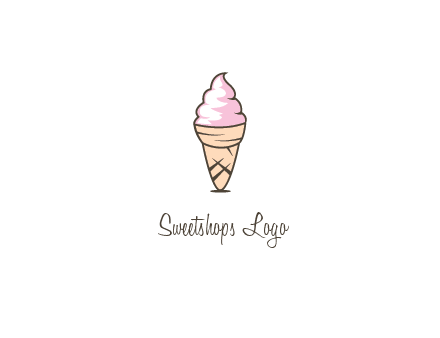 ice cream swirl in cone