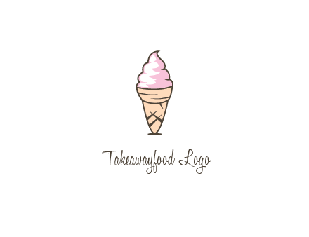 ice cream swirl in cone