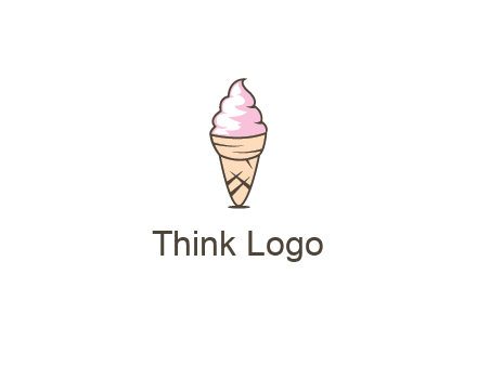 ice cream swirl in cone