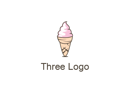 ice cream swirl in cone