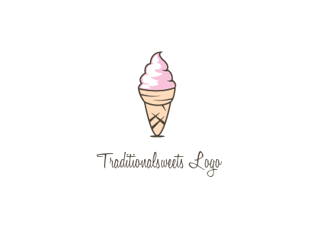 ice cream swirl in cone
