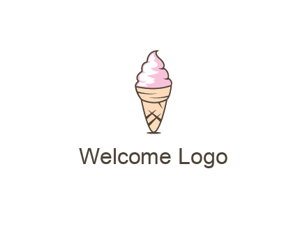 ice cream swirl in cone