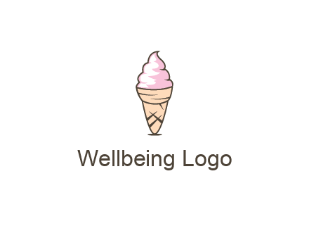 ice cream swirl in cone