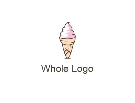 ice cream swirl in cone